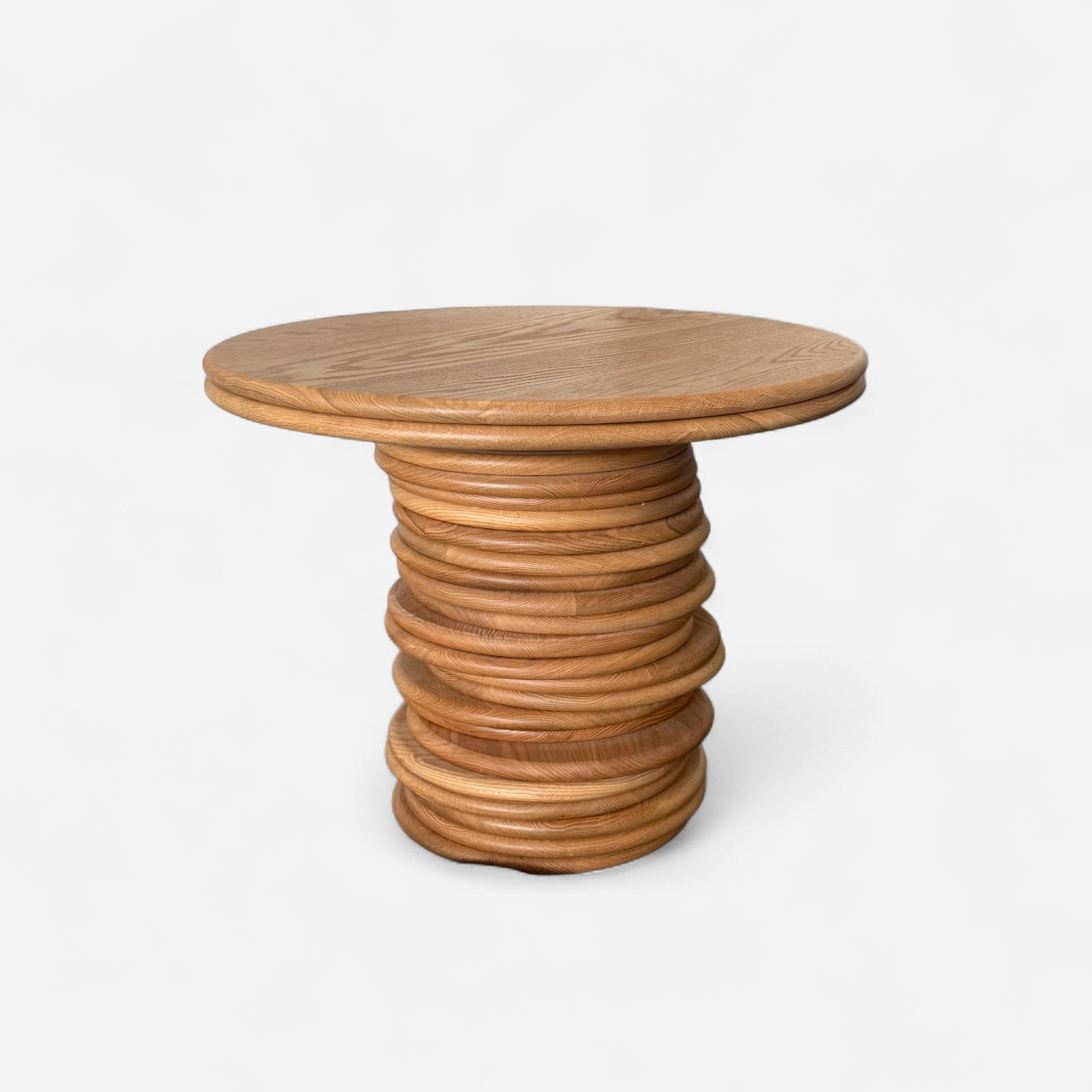 Stacked Oak Side Table