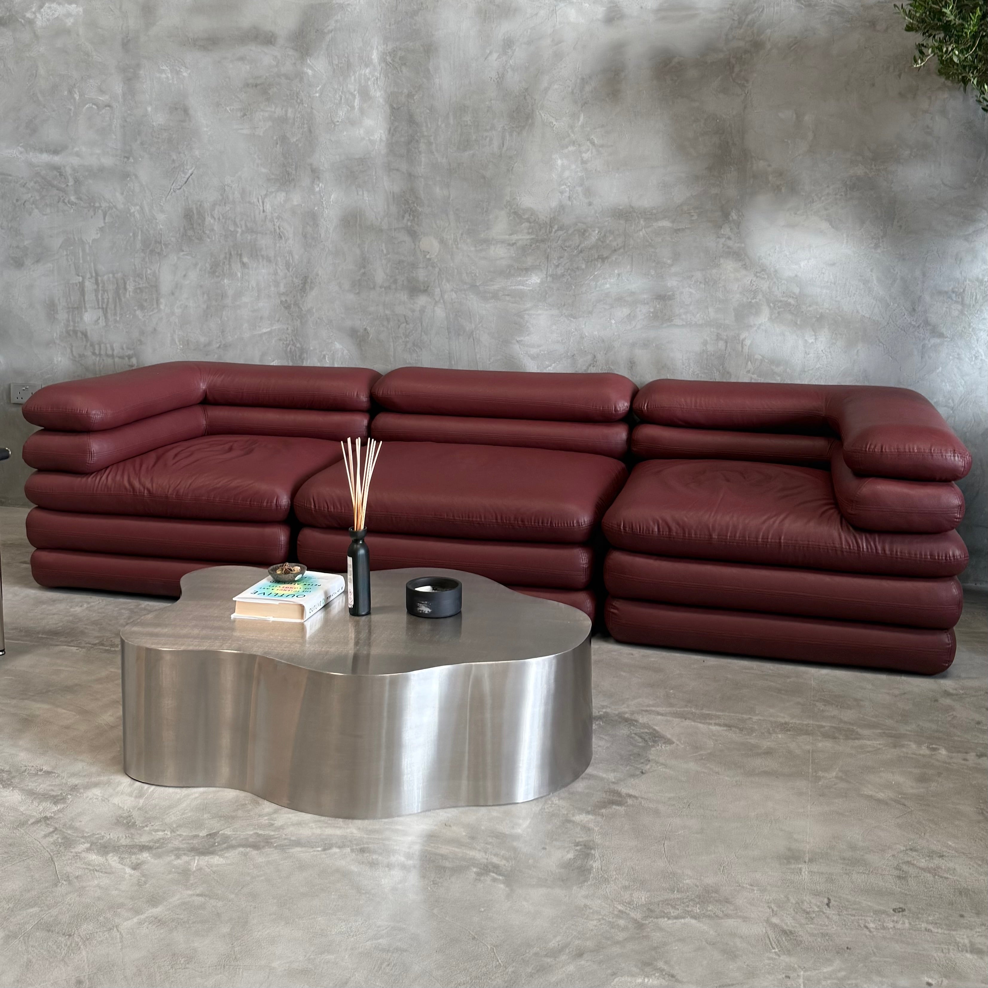 Stacked Leather Sofa