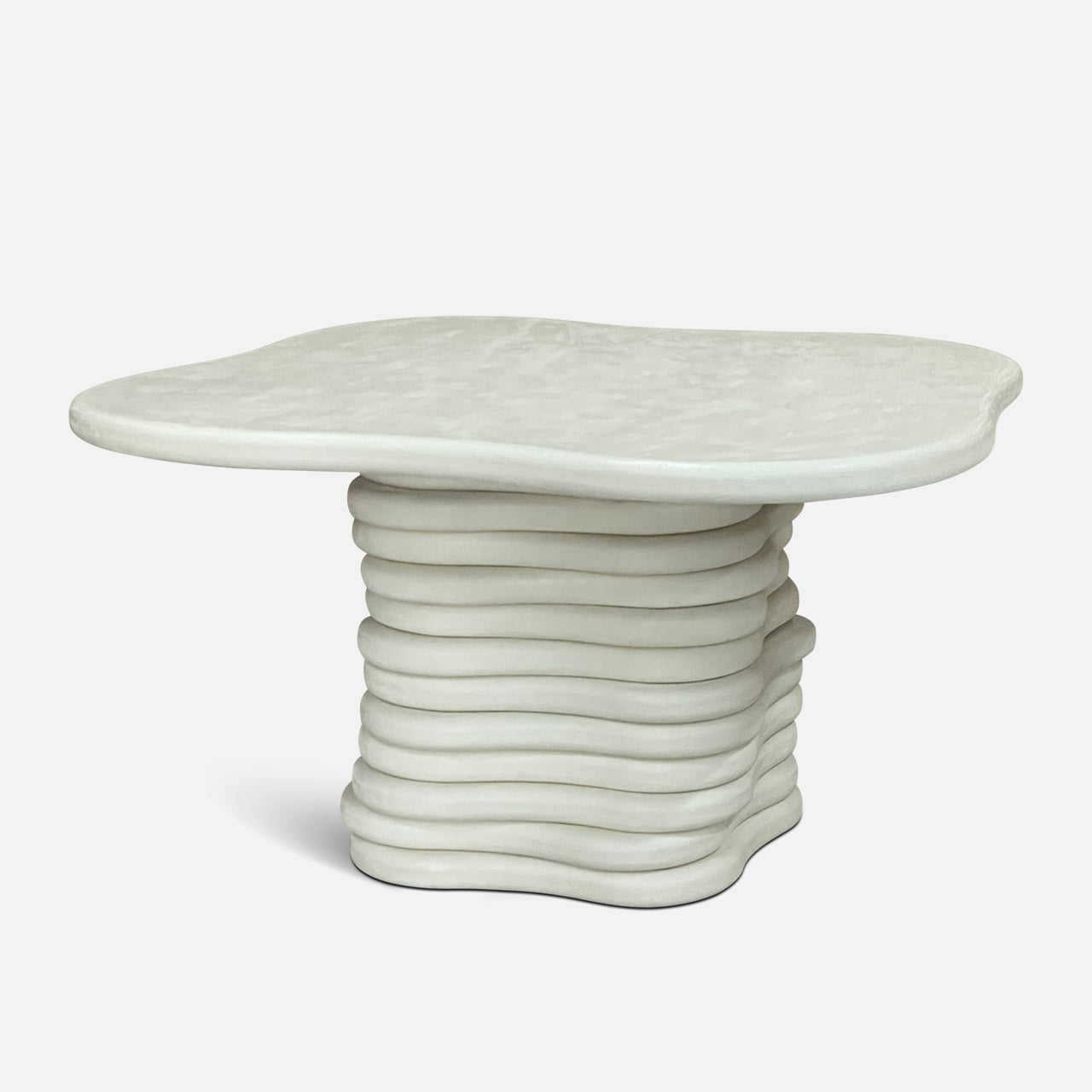 Stacked Dining Table - Plaster Finish