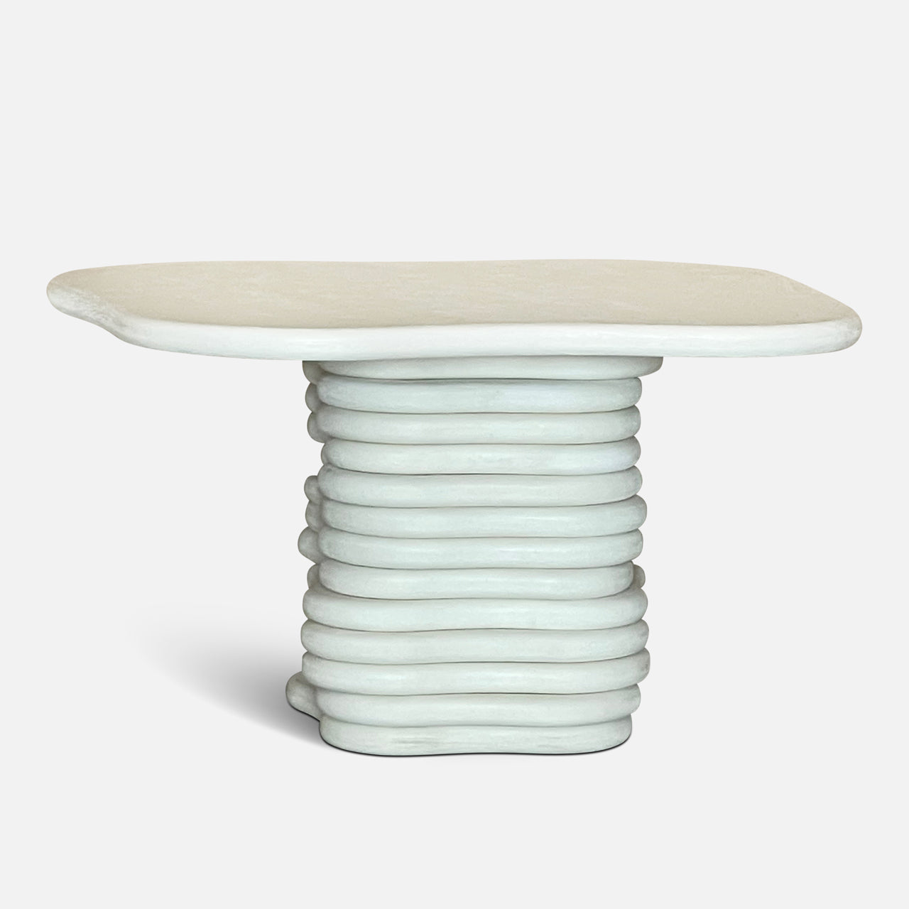 Stacked Dining Table - Plaster Finish