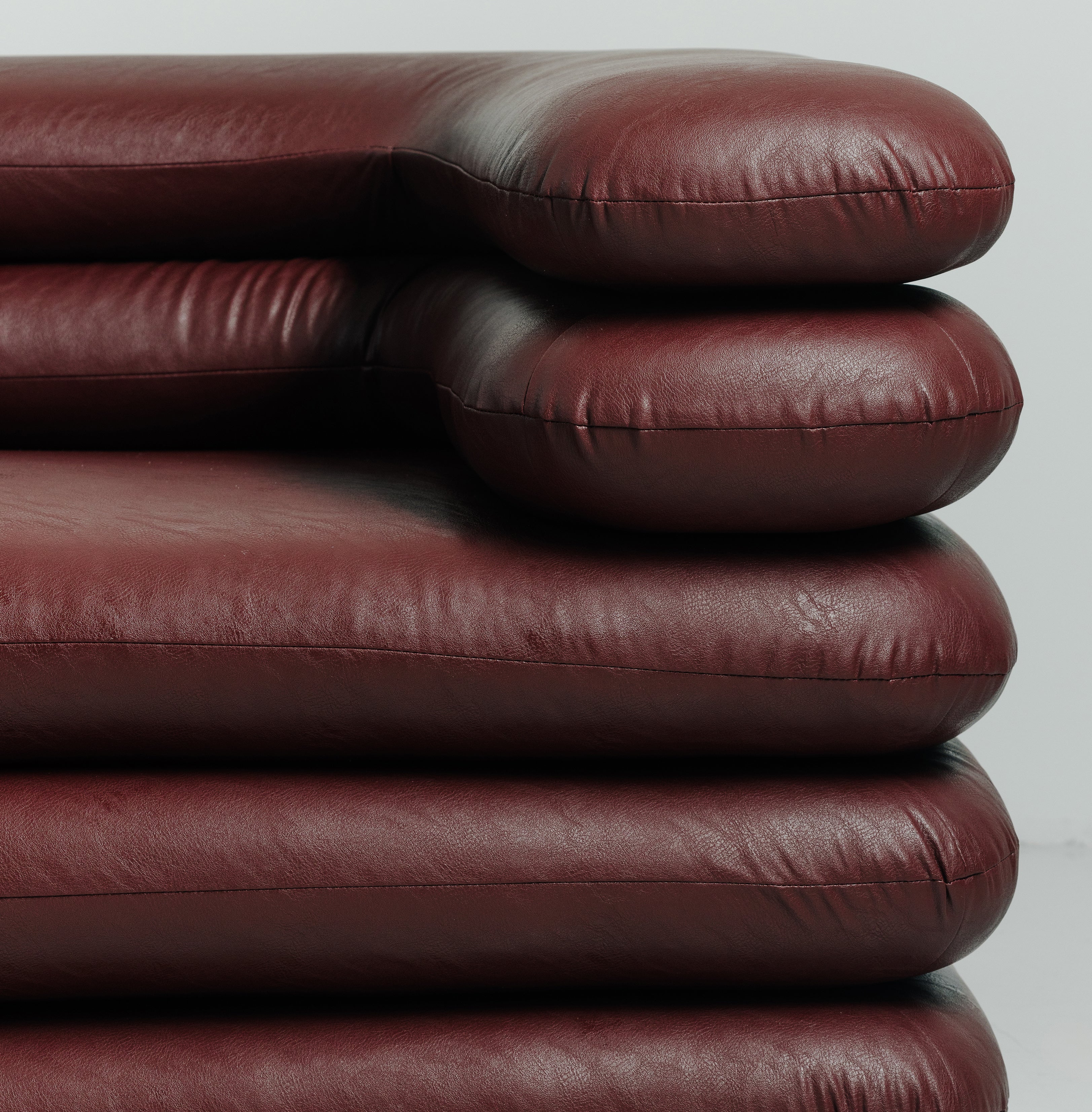 Stacked Leather Sofa