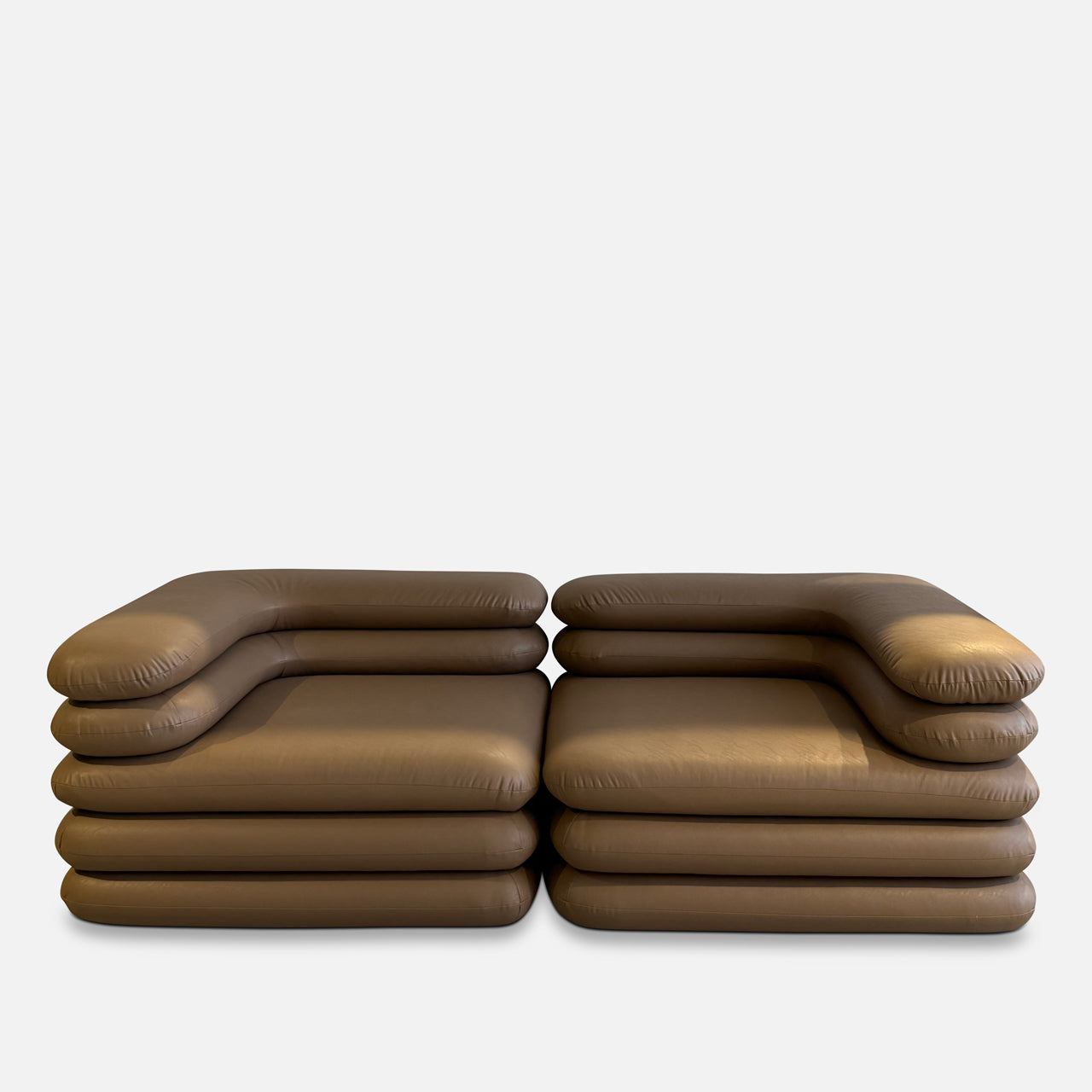 Stacked Leather Sofa