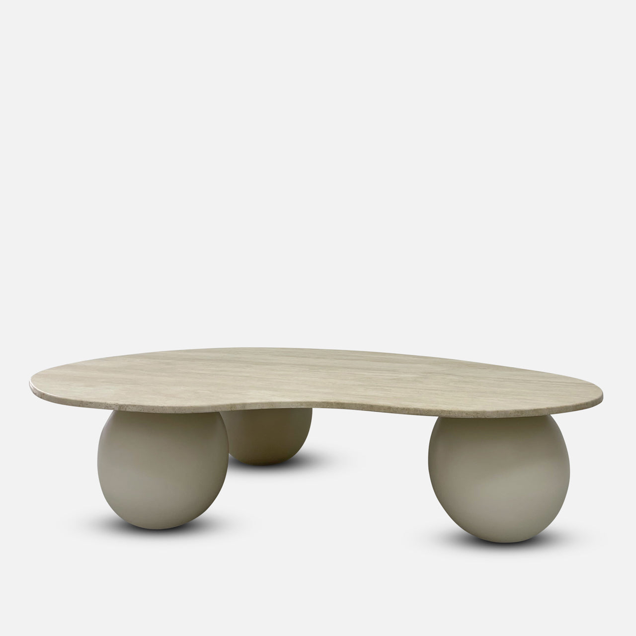 3 Balls Coffee Table - Travertine Top