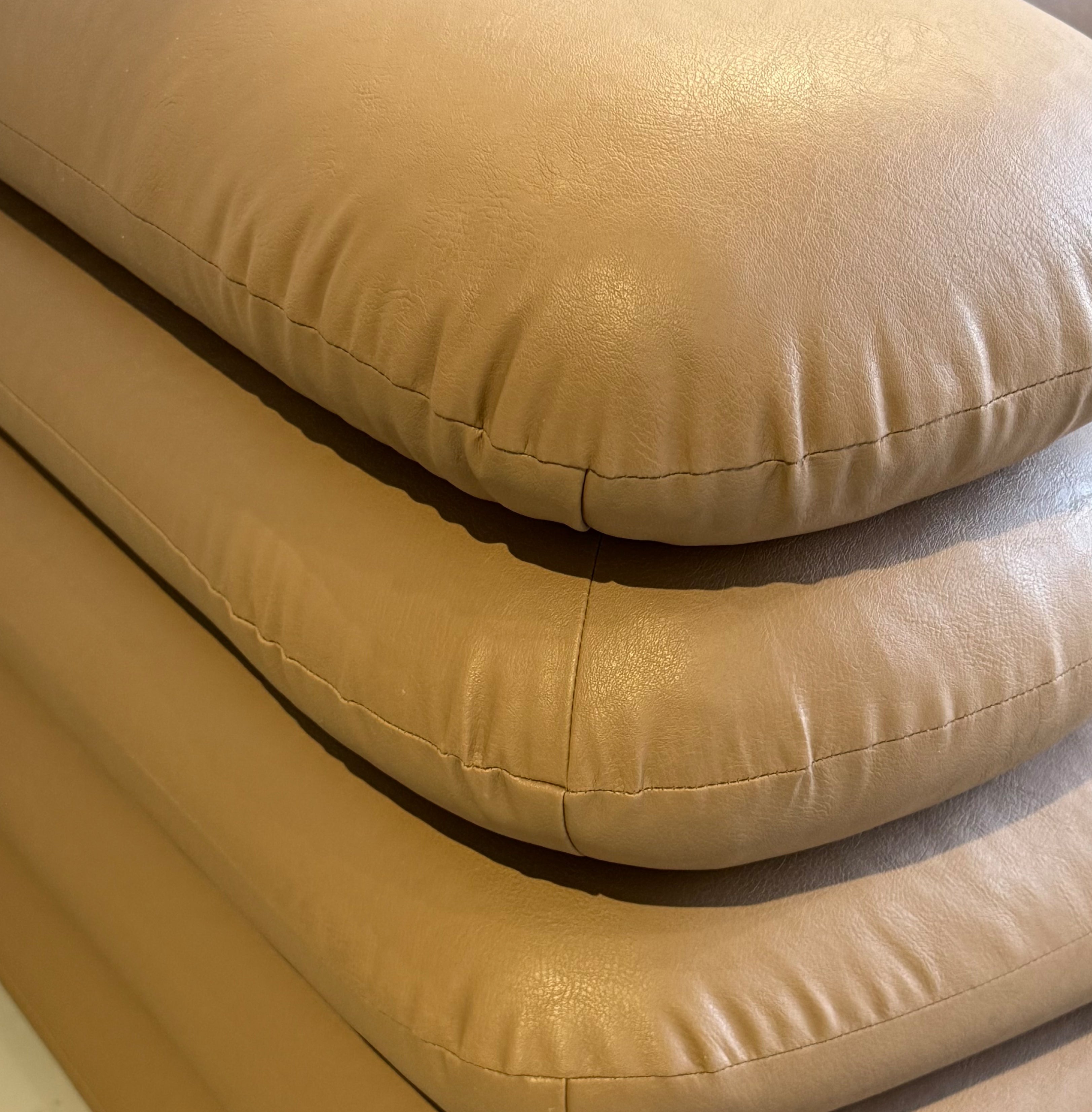 Stacked Leather Sofa