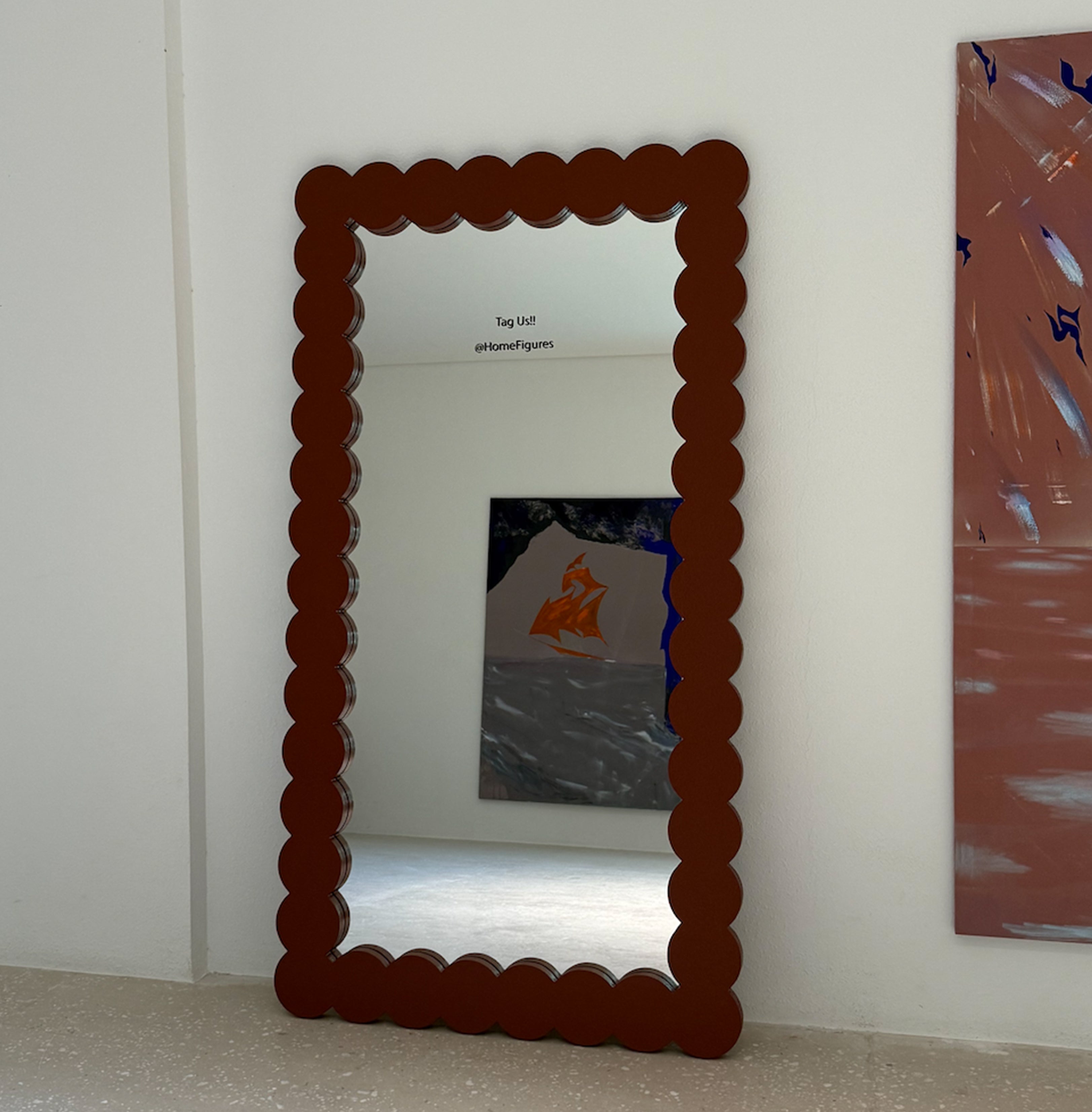 Bubbles Mirror - Plaster Finish