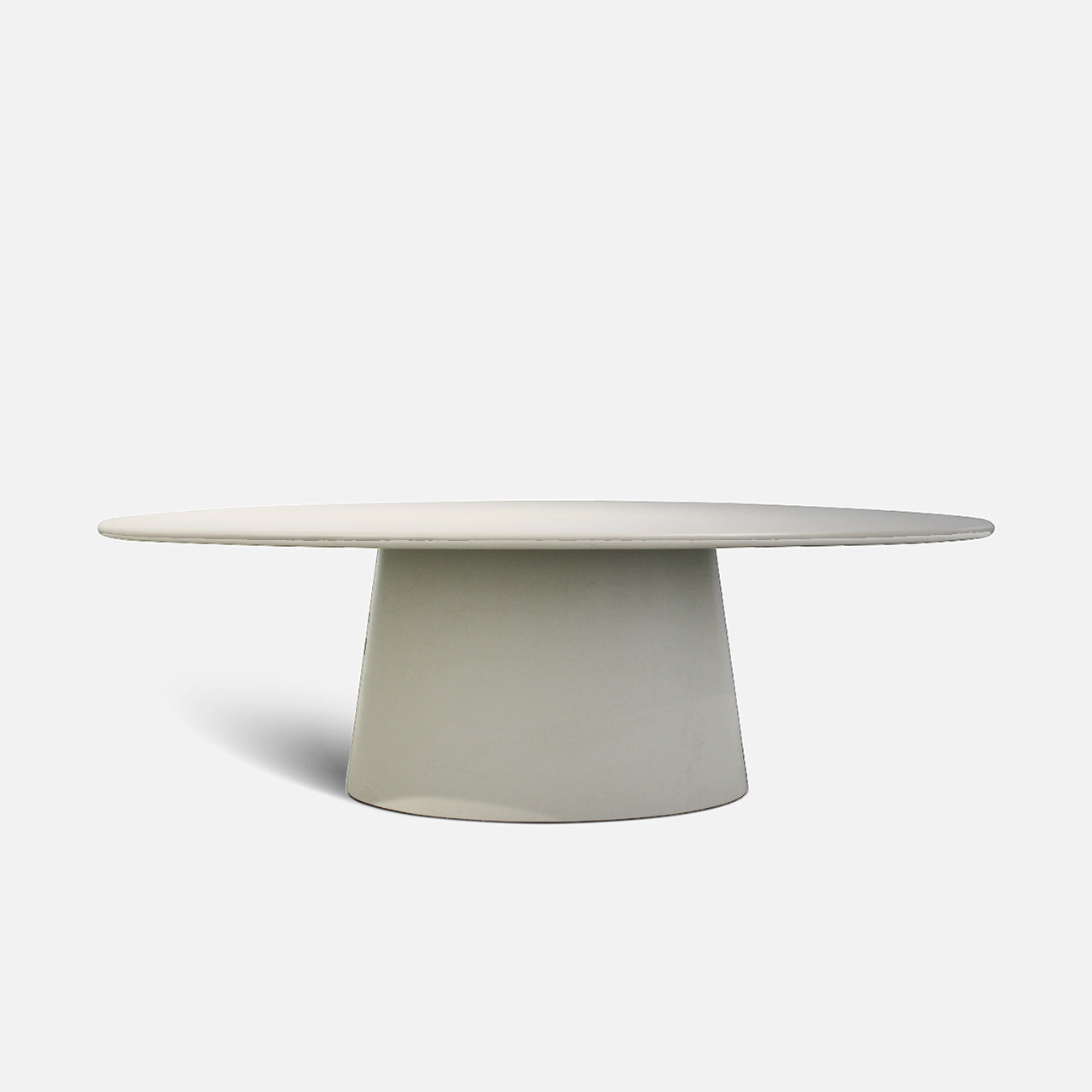Oval Dining Table - Plaster Finish