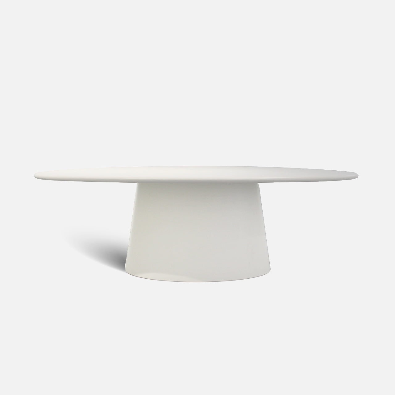 Oval Dining Table - Plaster Finish