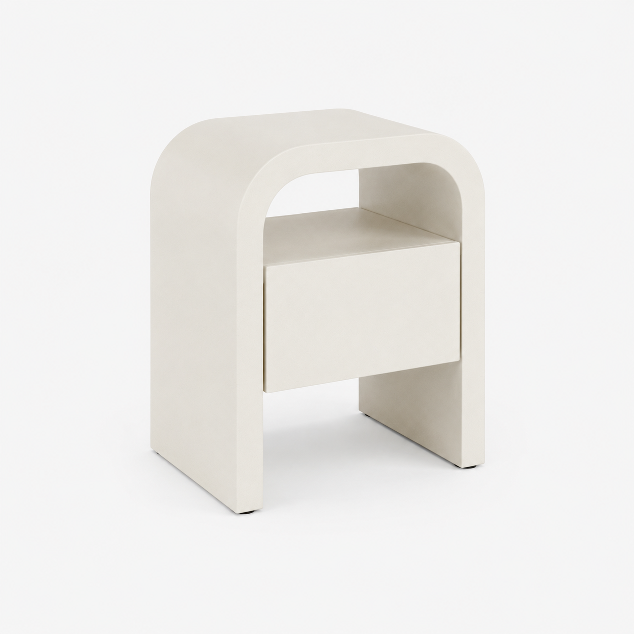 Betty Bedside Table - Plaster Finish