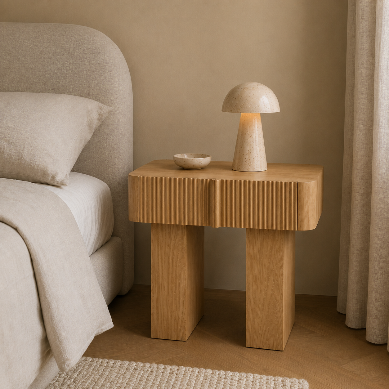 Ridge Bedside Table